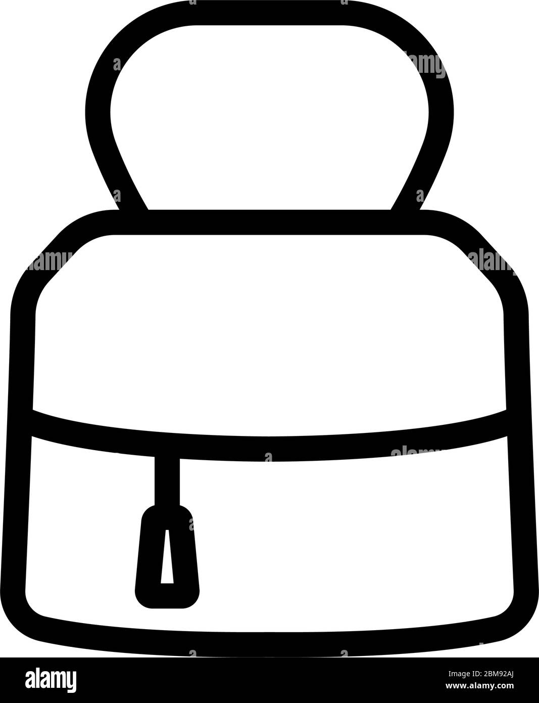 women bag with zipper icon vector. Stock Vector