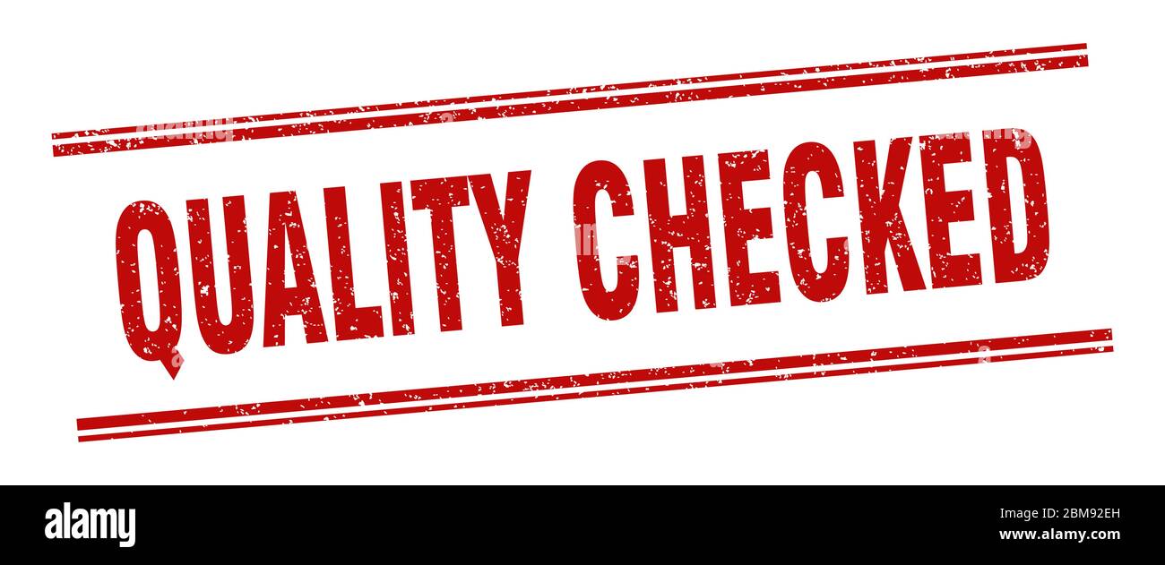 quality checked stamp. quality checked label. square grunge sign Stock ...