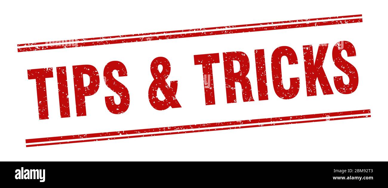 tips & tricks stamp. tips & tricks label. square grunge sign Stock Vector