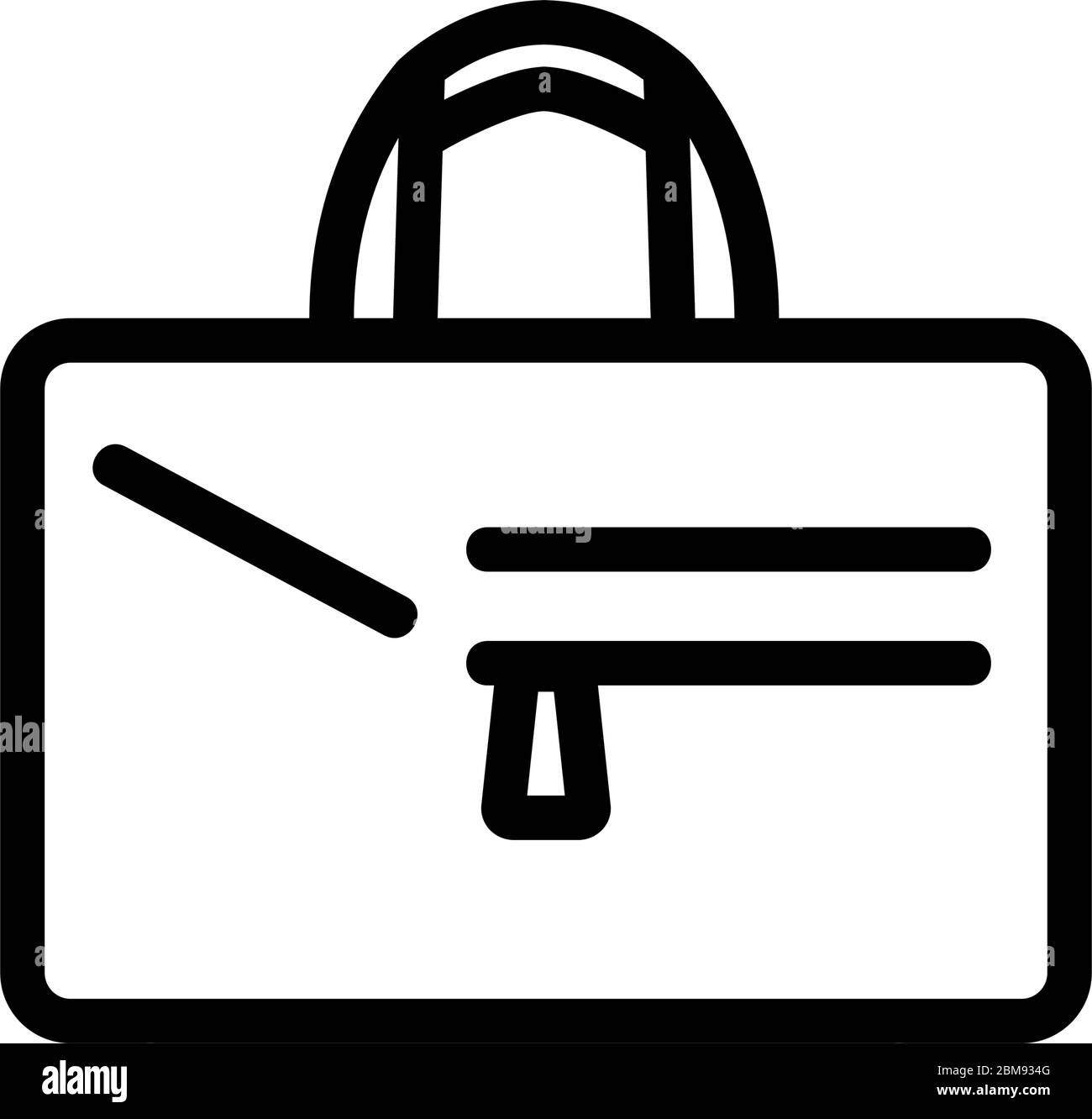 women bag with zipper pocket icon vector. Stock Vector