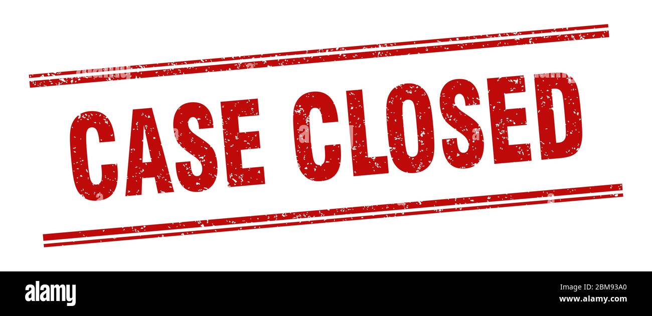 case closed stamp. case closed label. square grunge sign Stock Vector ...