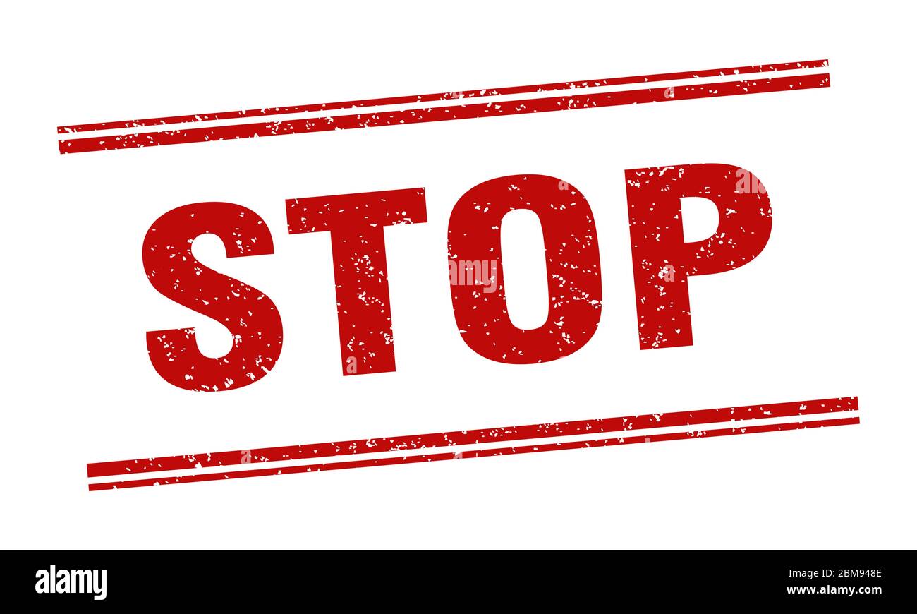 stop stamp. stop label. square grunge sign Stock Vector Image & Art - Alamy