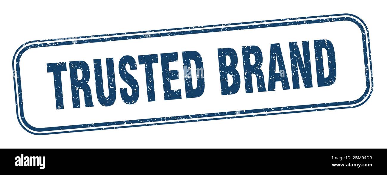 trusted brand stamp. trusted brand square grunge sign. label Stock ...