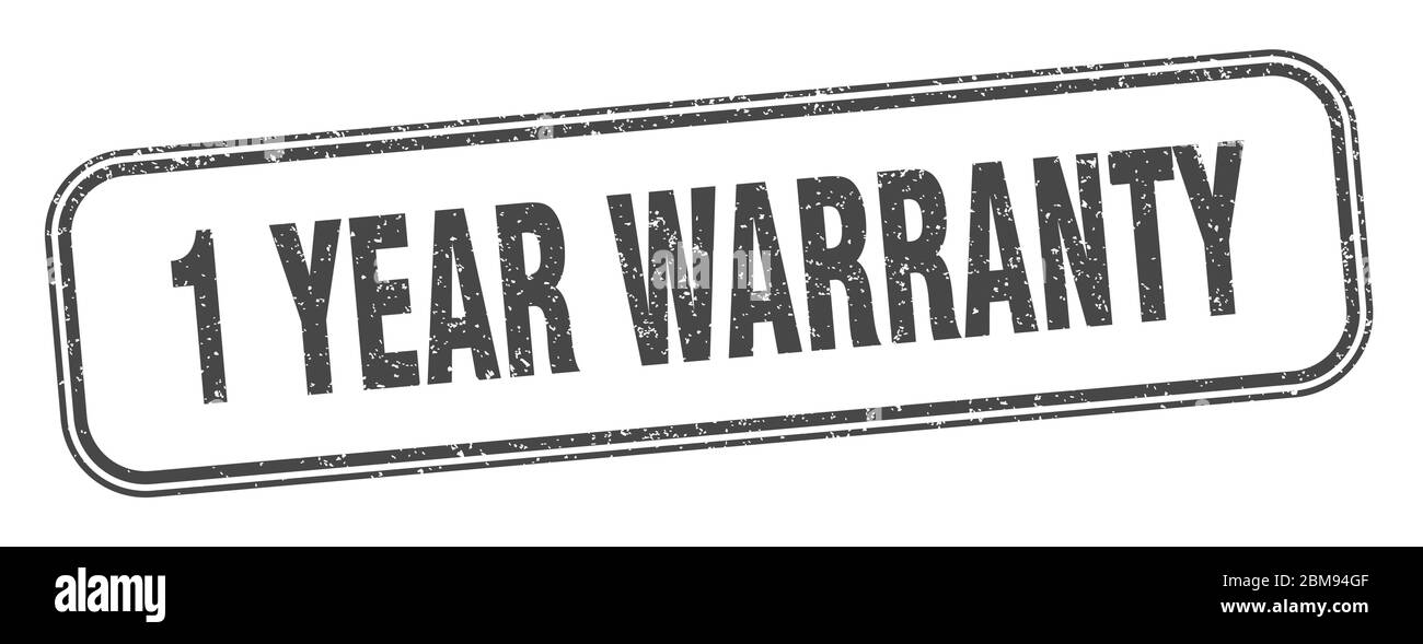 1 year warranty stamp. 1 year warranty square grunge sign. label Stock ...