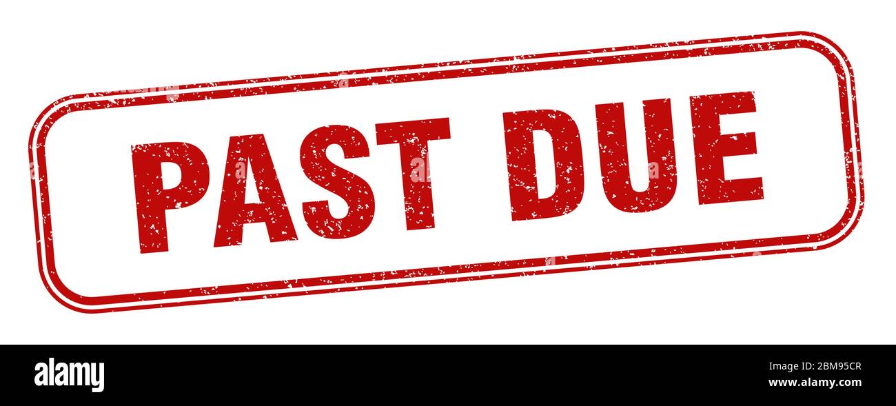 past due stamp. past due square grunge sign. label Stock Vector Image ...