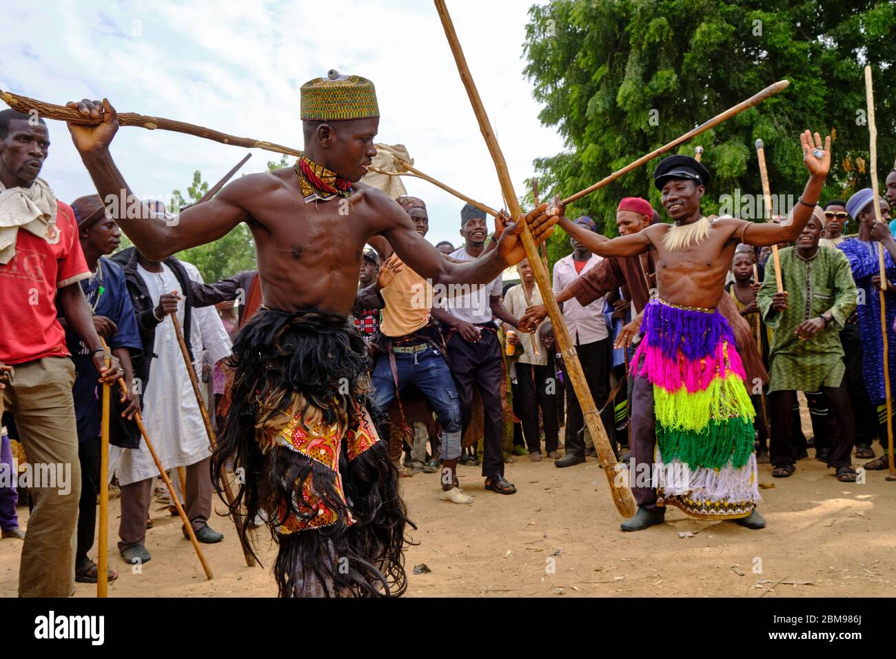 Young Fulani Men Fighting In A Sharo Festival Sharo Is A Fulani Festival Where Young Fulani Boys Test Their Strength And Endurance By Getting Flogged Stock Photo Alamy