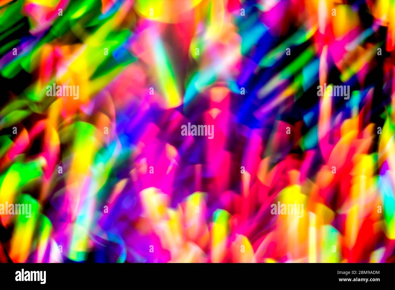 Disco abstract background with fluorescent rainbow neon rays Stock ...