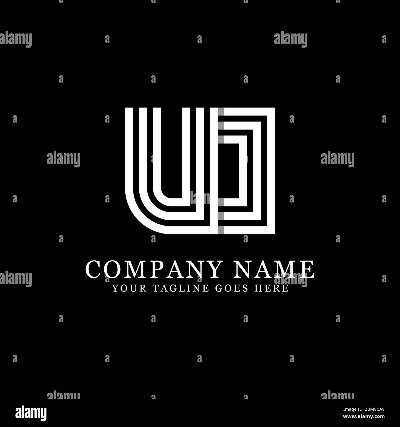 Creative monogram UO logo design vector, initial name logo inspiration Stock Vector