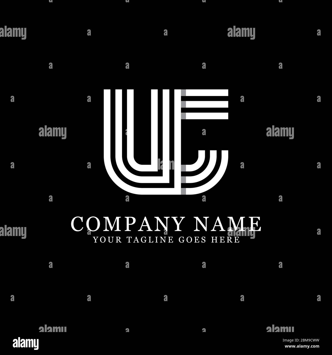Creative monogram UC logo design vector, initial name logo inspiration Stock Vector