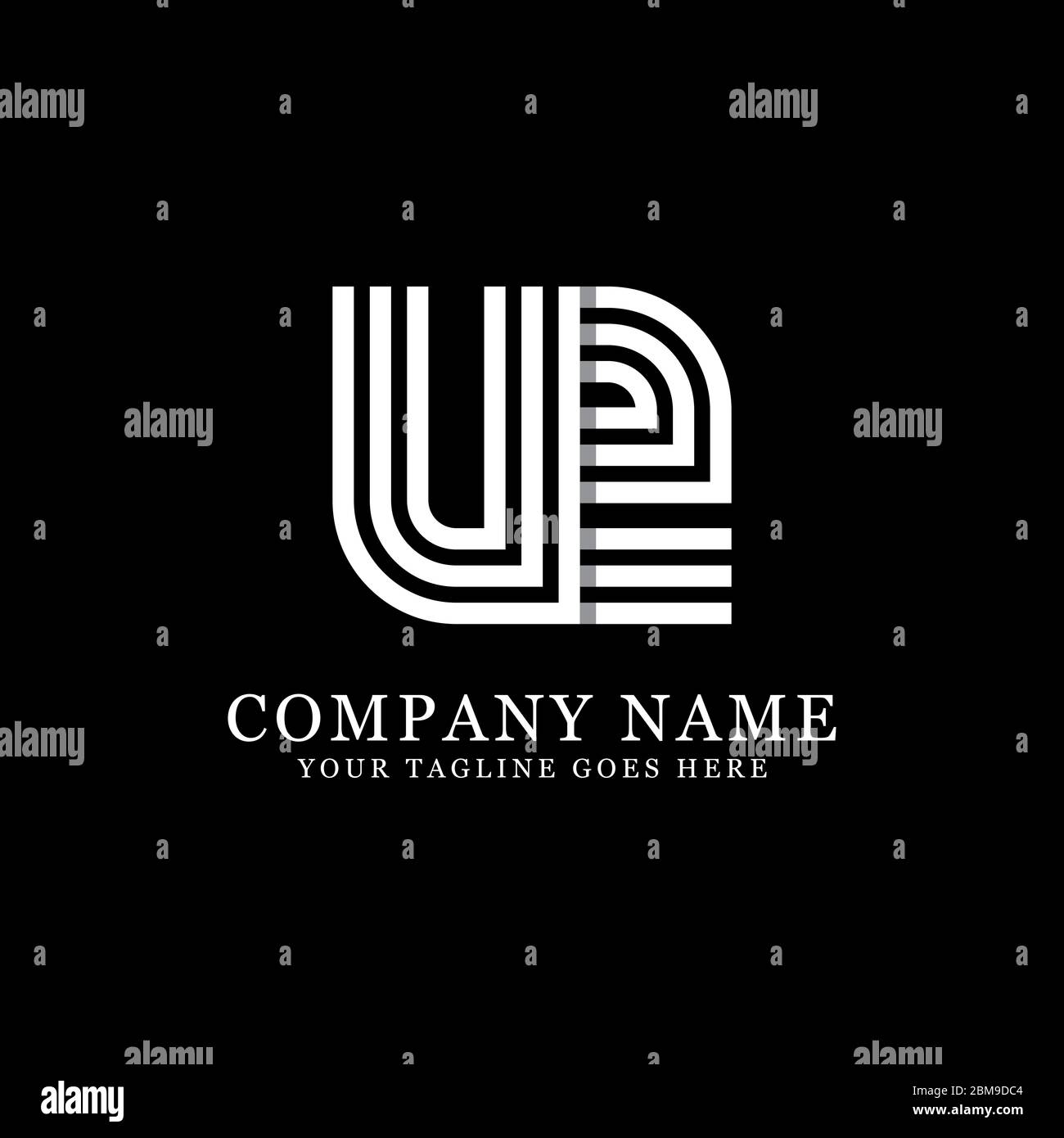 Creative monogram UZ logo design vector, initial name logo inspiration Stock Vector