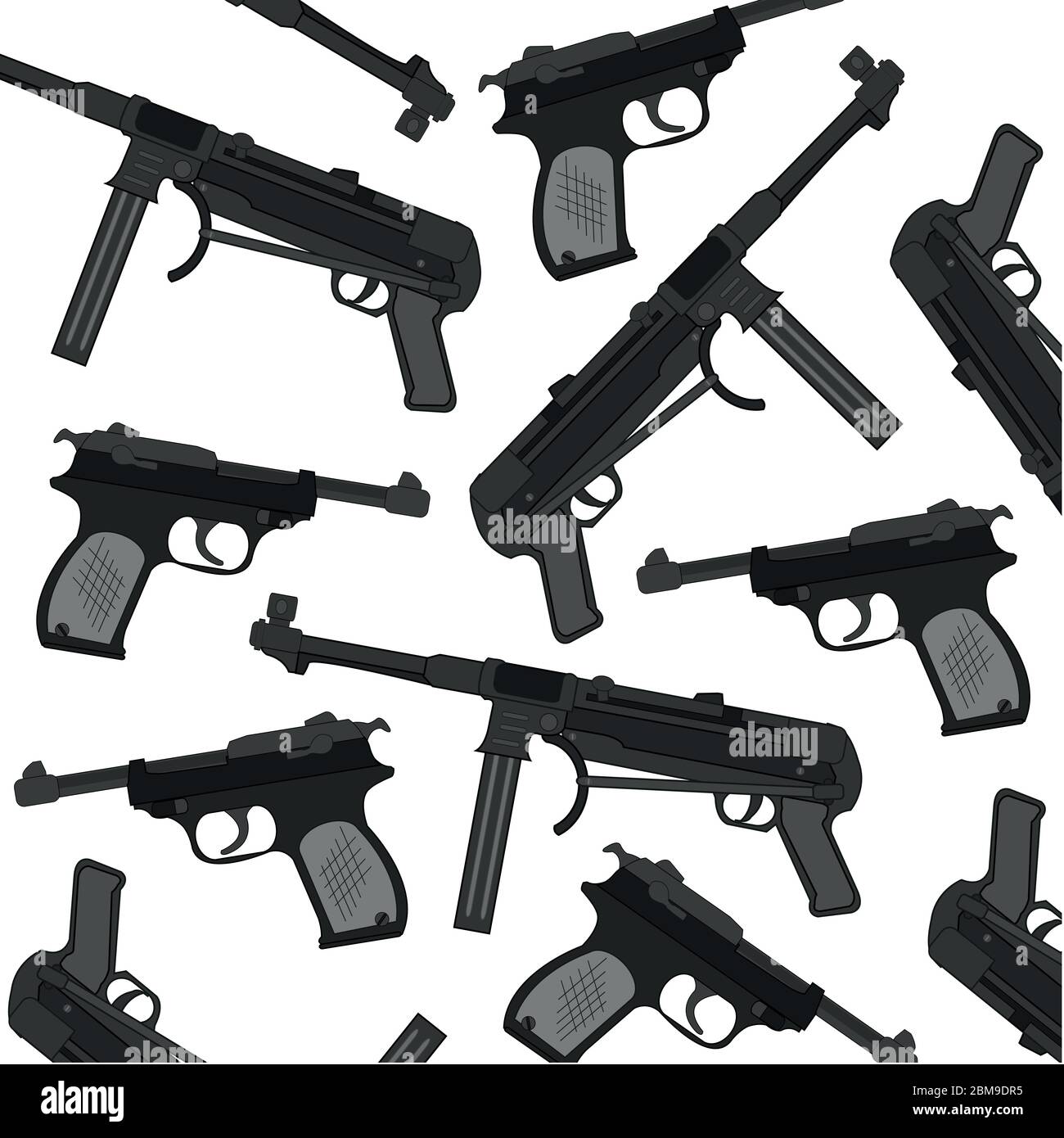 German weapon of the second world war pattern Stock Vector