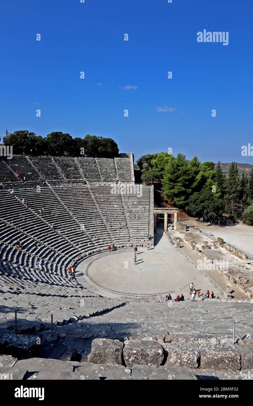 Theater, Epidavros, Greece Stock Photo