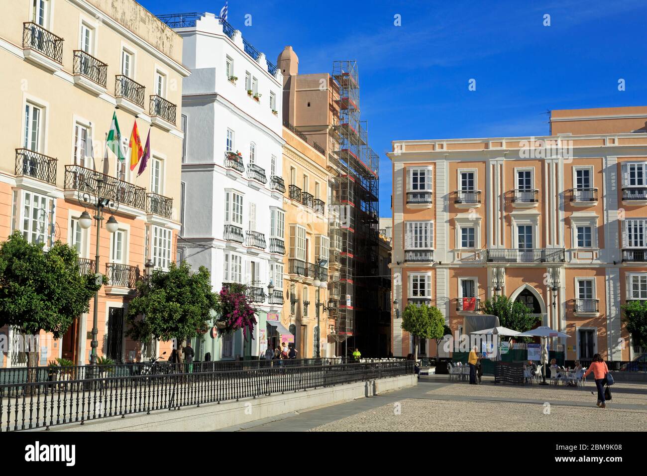 Plaza San Antonio, Old Town, Cadiz, Andalusia, Spain, Europe Stock ...