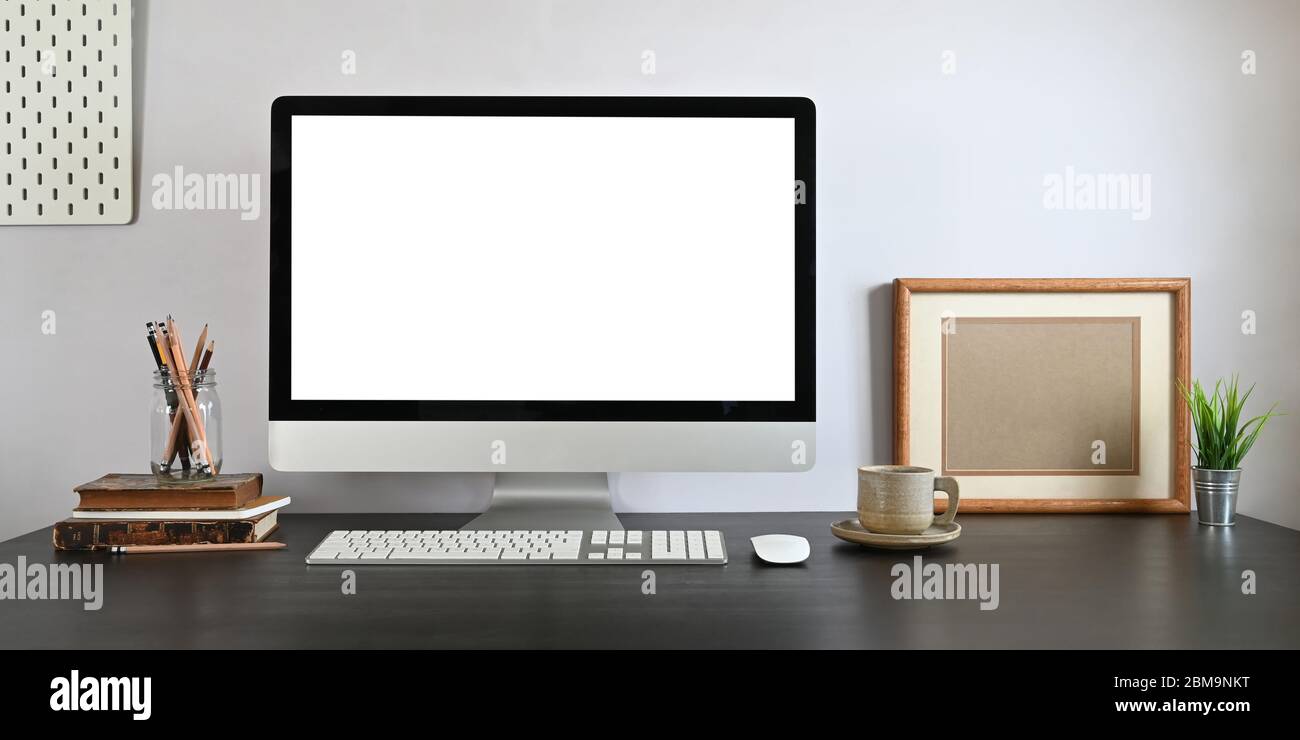Photo of Computer monitor with white 