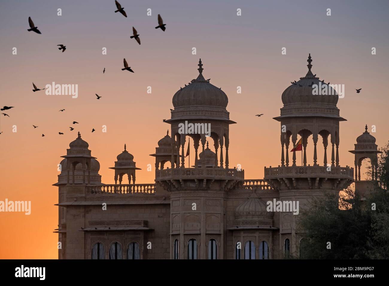 Jawahar Niwas Palace Jaisalmer Rajasthan India Stock Photo