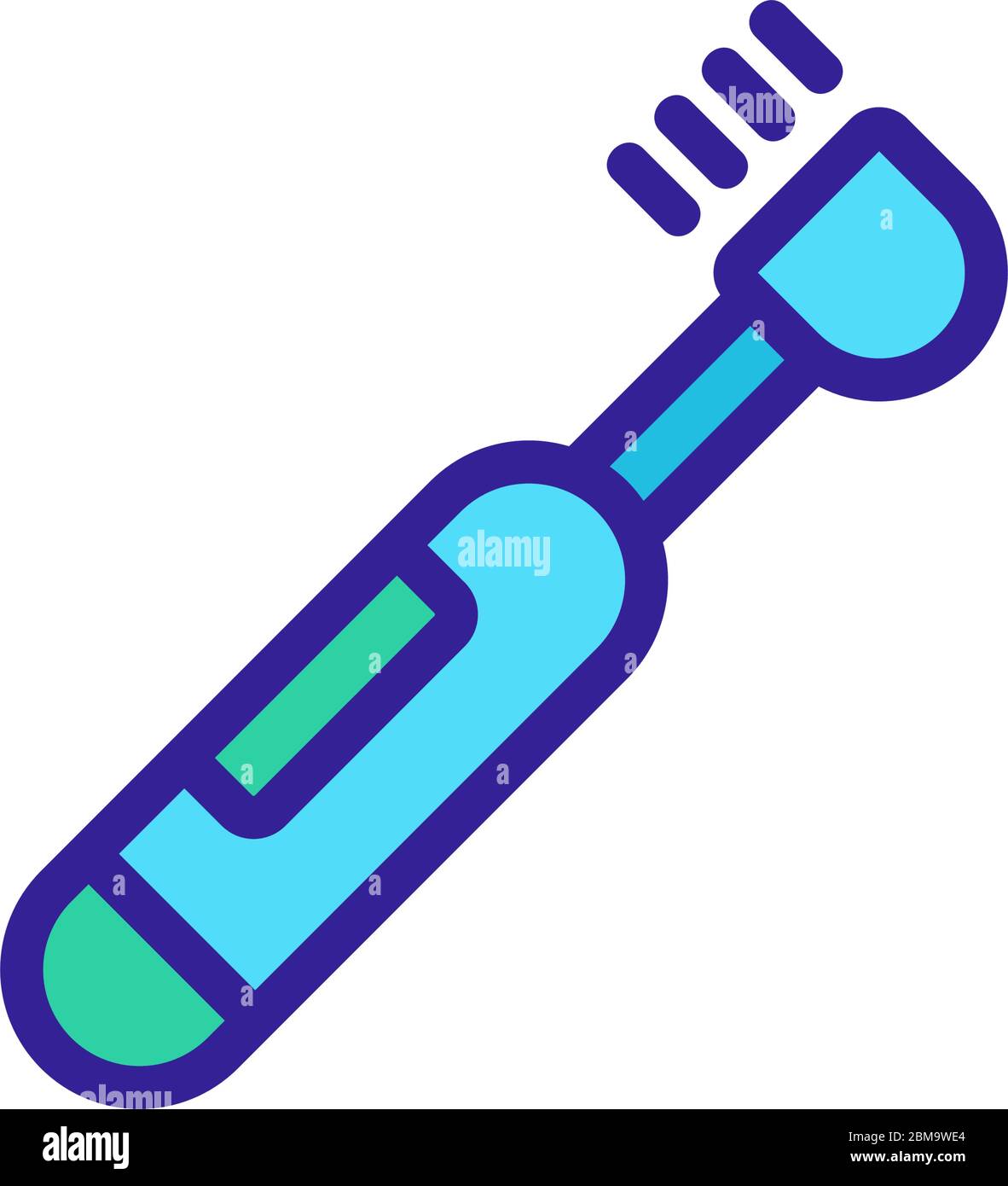 electric toothbrush icon vector outline illustration Stock Vector Image ...