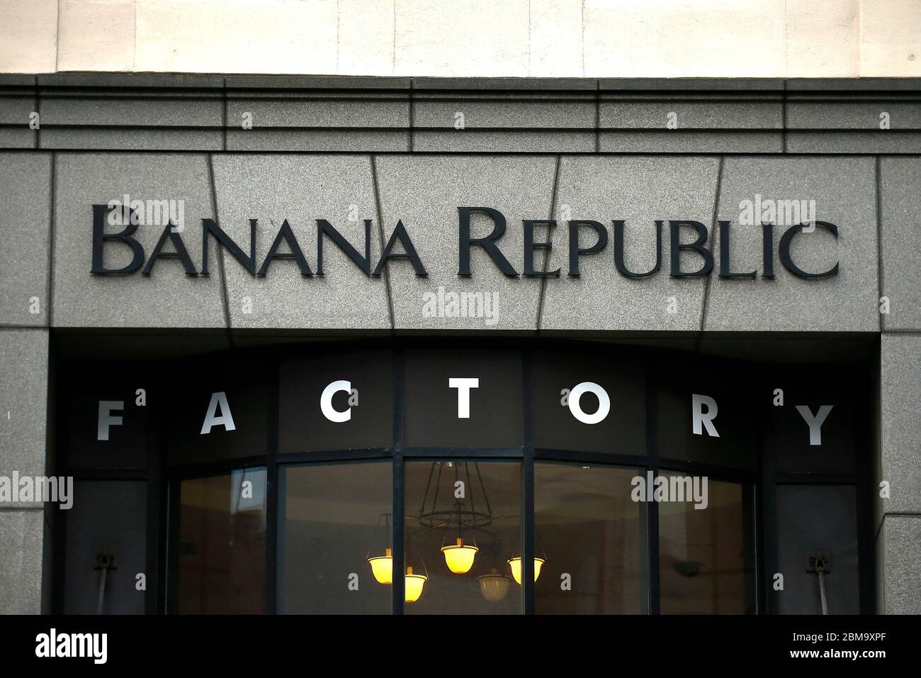 Banana Republic logo is seen on one of their branches Stock Photo Alamy