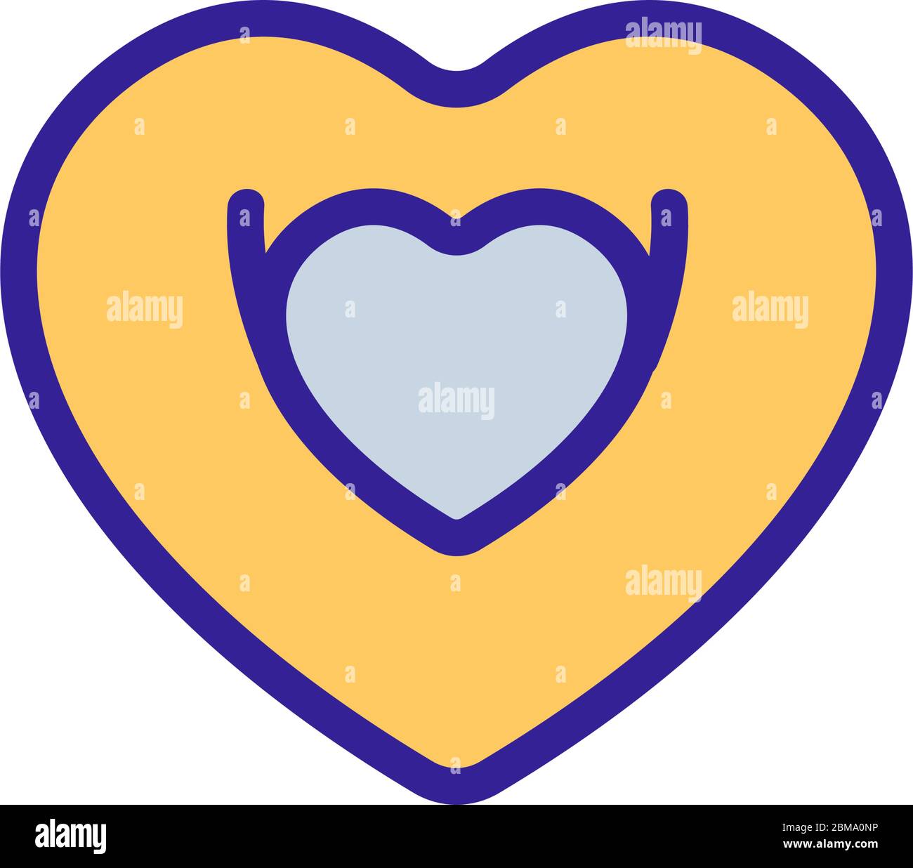 heart shaped swimming circle icon vector outline illustration Stock