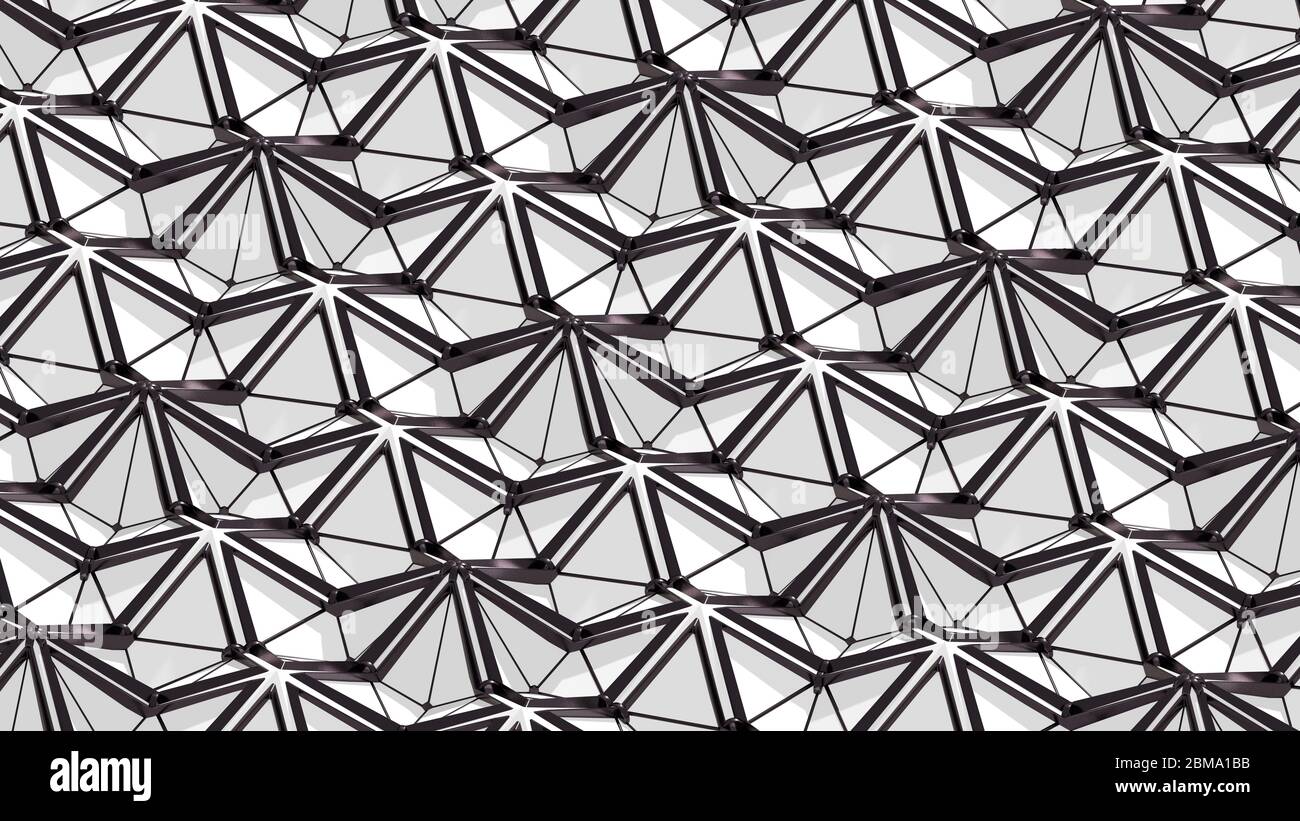 Abstract 3D background with fantasy luxury pattern of black and white ...