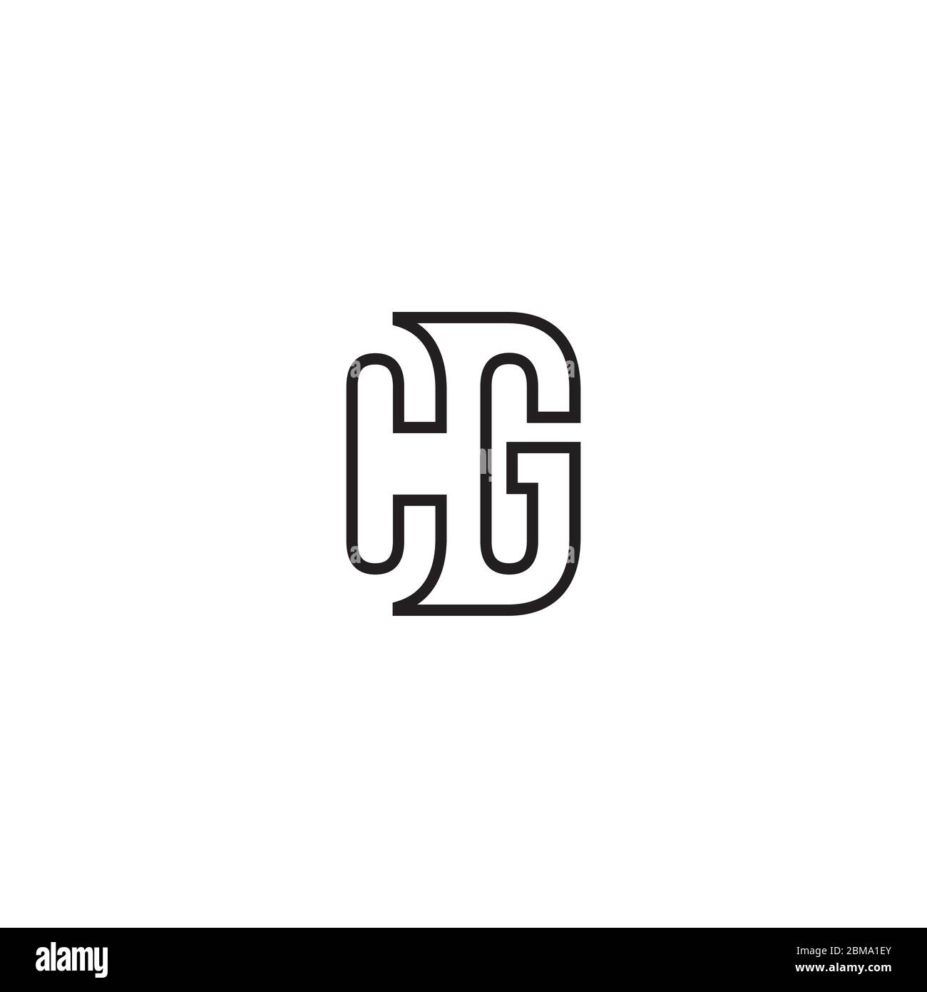 C G letter lines logo design vector Stock Vector Image & Art - Alamy