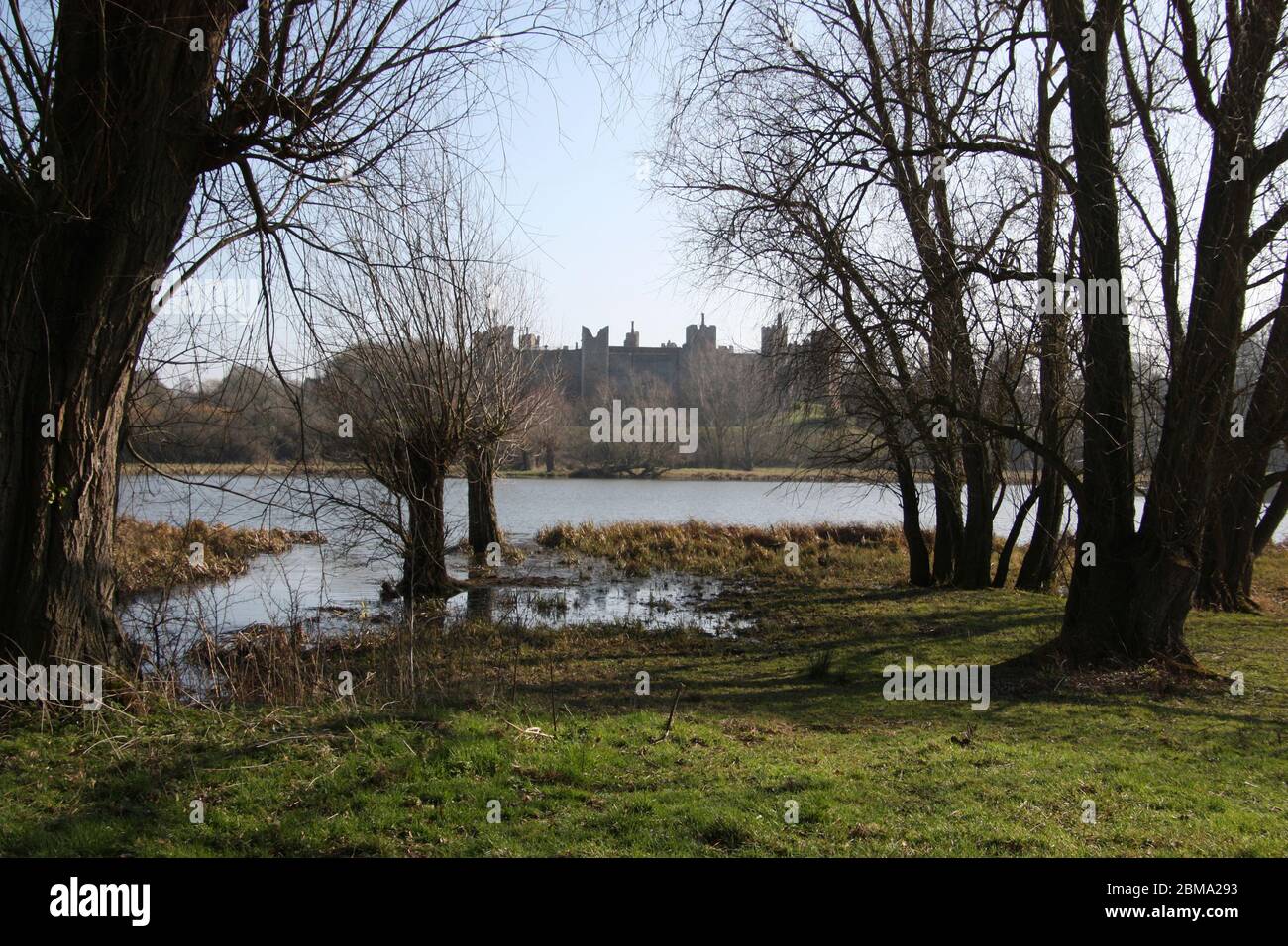 Framlingham Castle in Suffolk Stock Photo