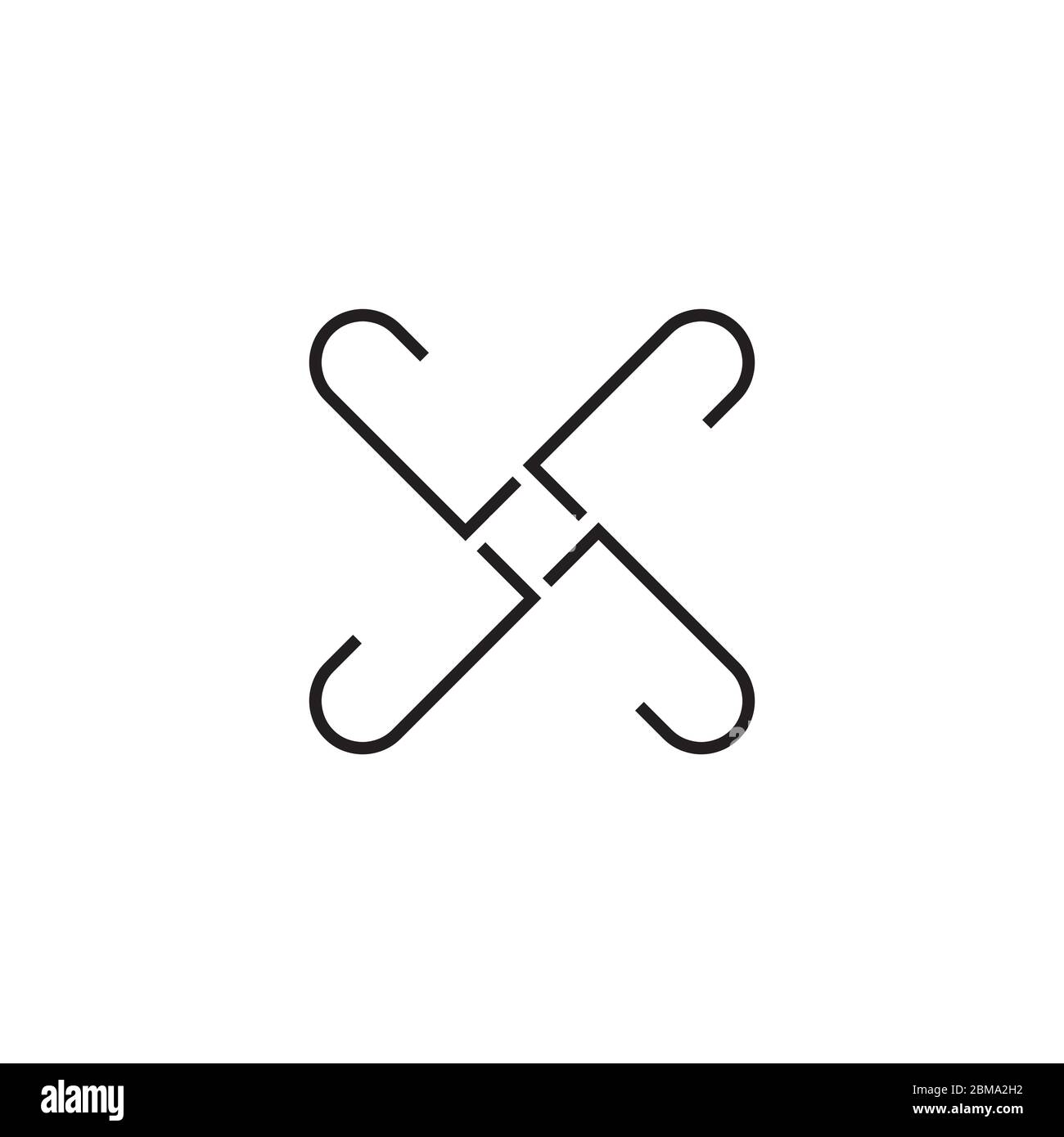 J rounded letter logo design concept Stock Vector