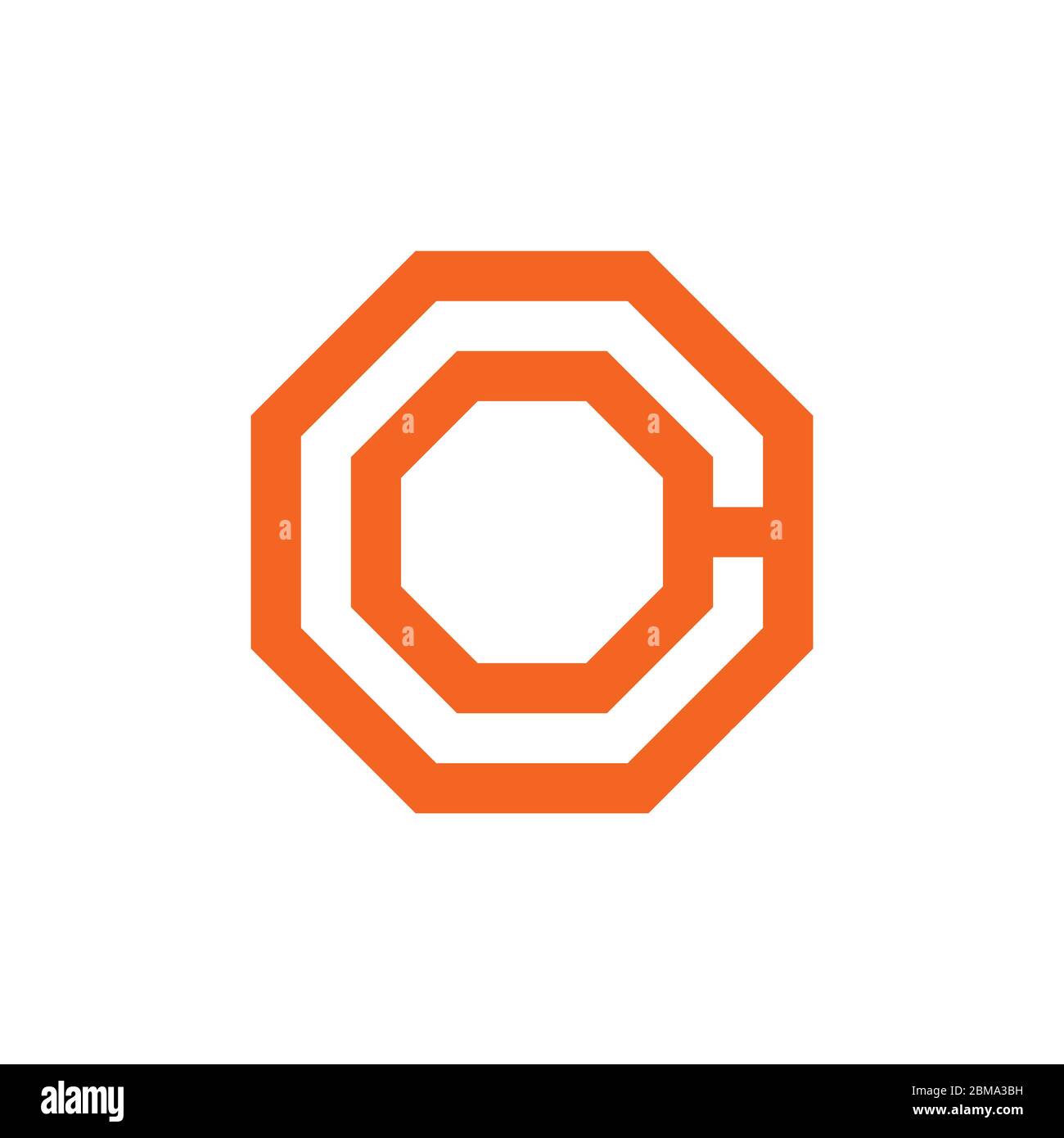 C hexagon letter logo design concept Stock Vector