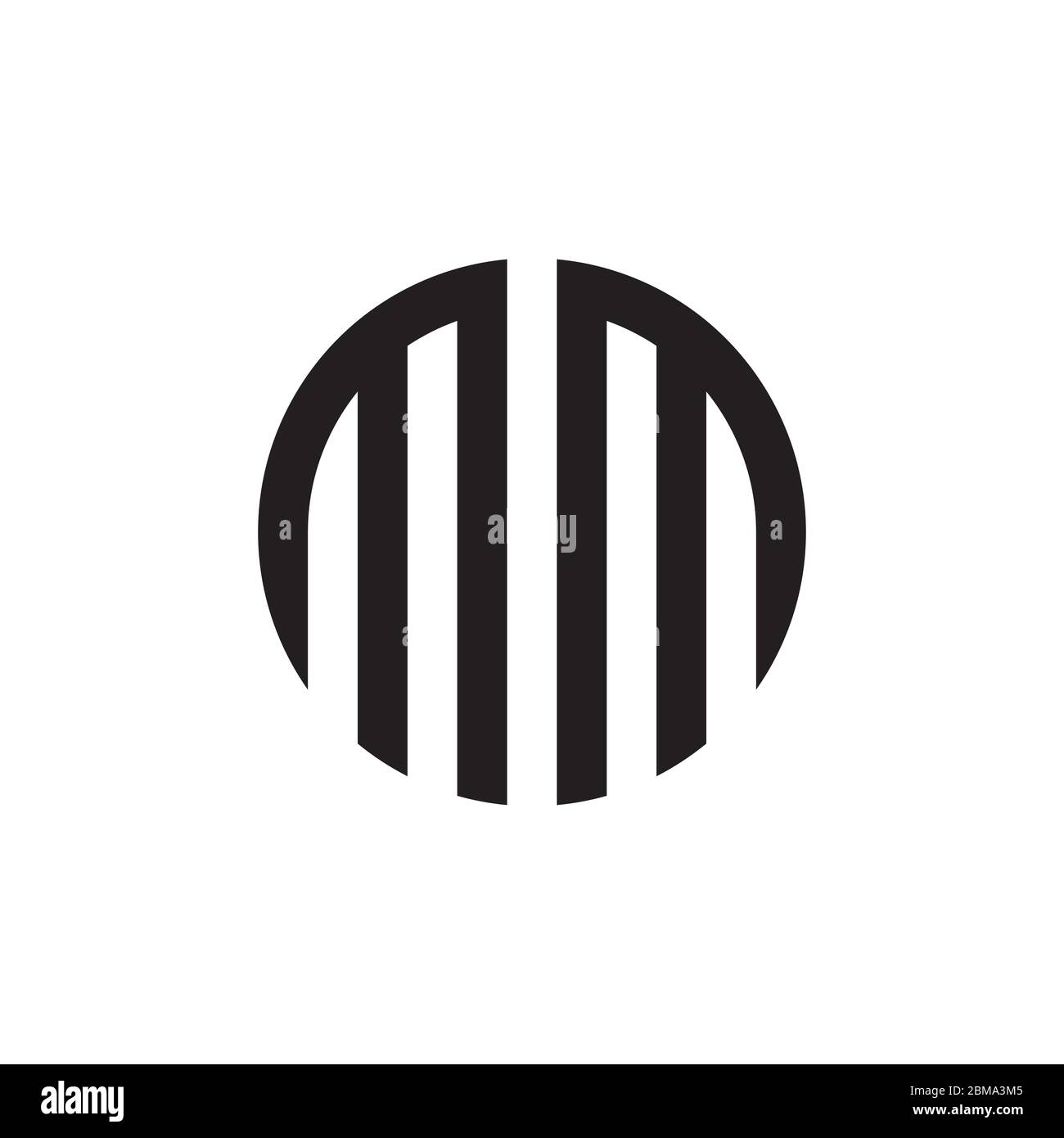M M circle logo design vector Stock Vector Image & Art - Alamy