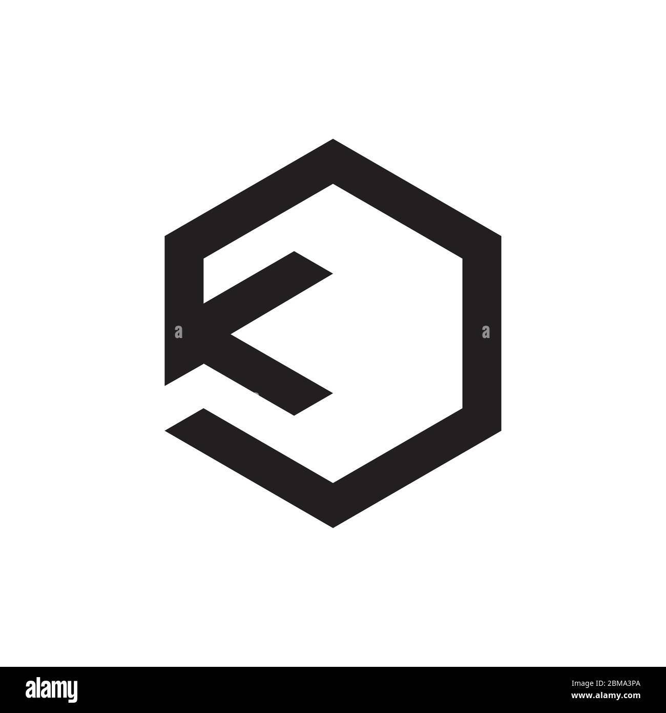 K hexagon letter logo design vector Stock Vector Image & Art - Alamy