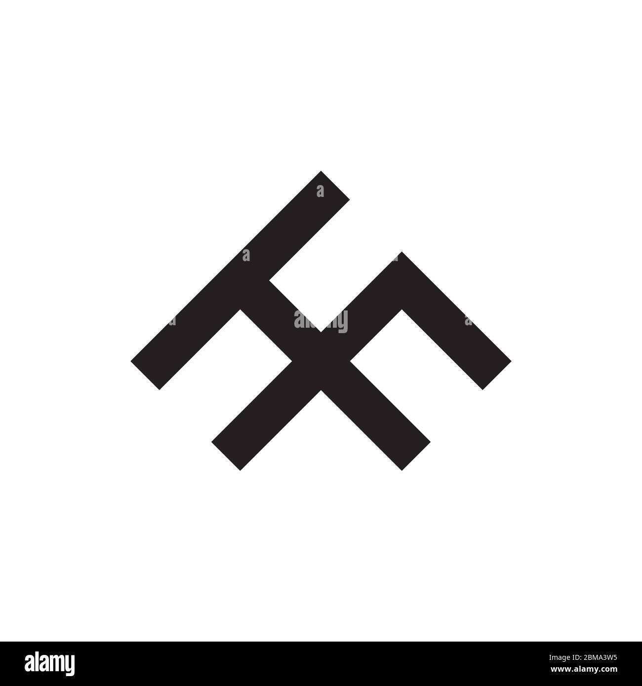H F letter logo design vector Stock Vector