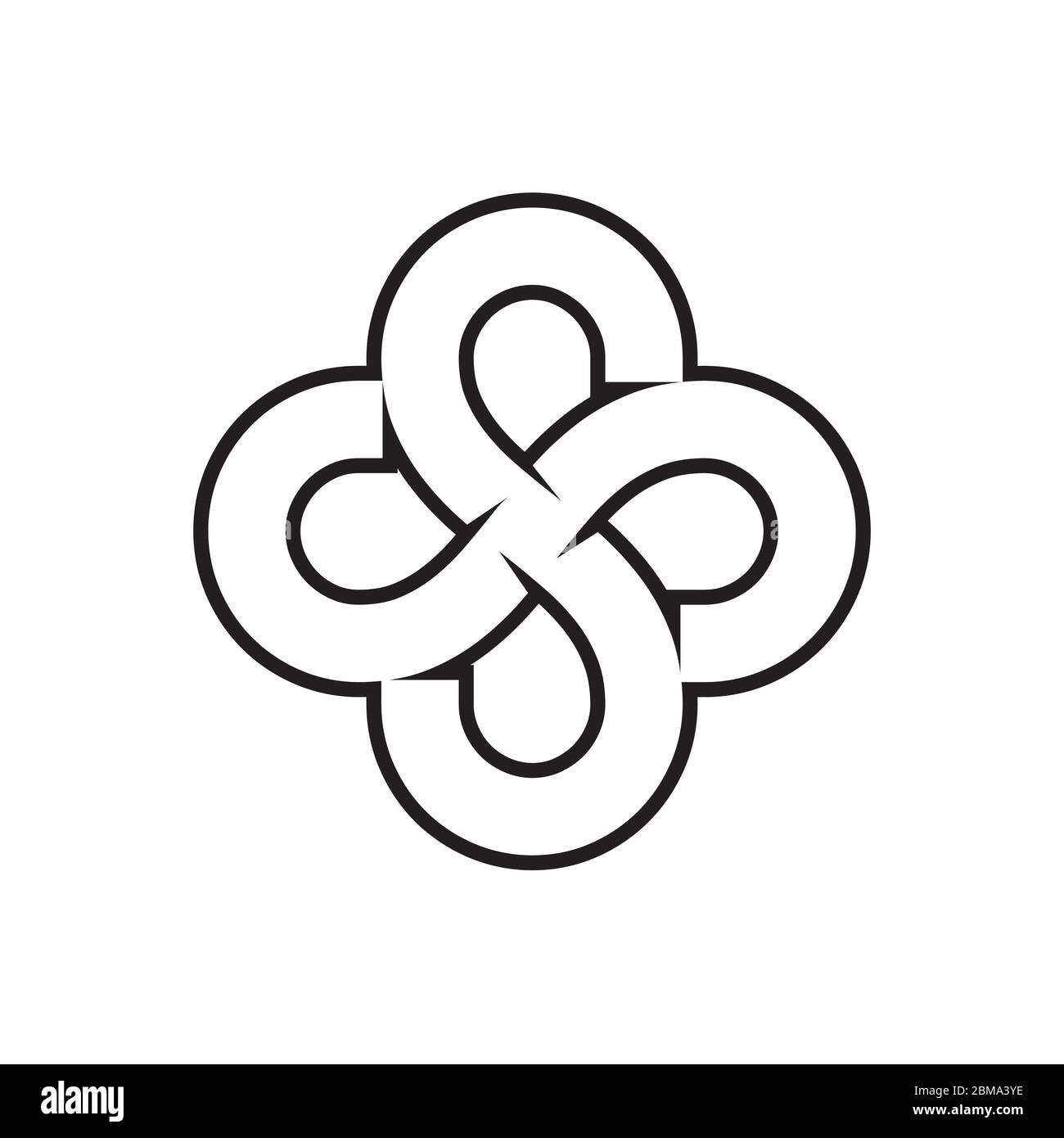 S S flower lines logo design concept Stock Vector