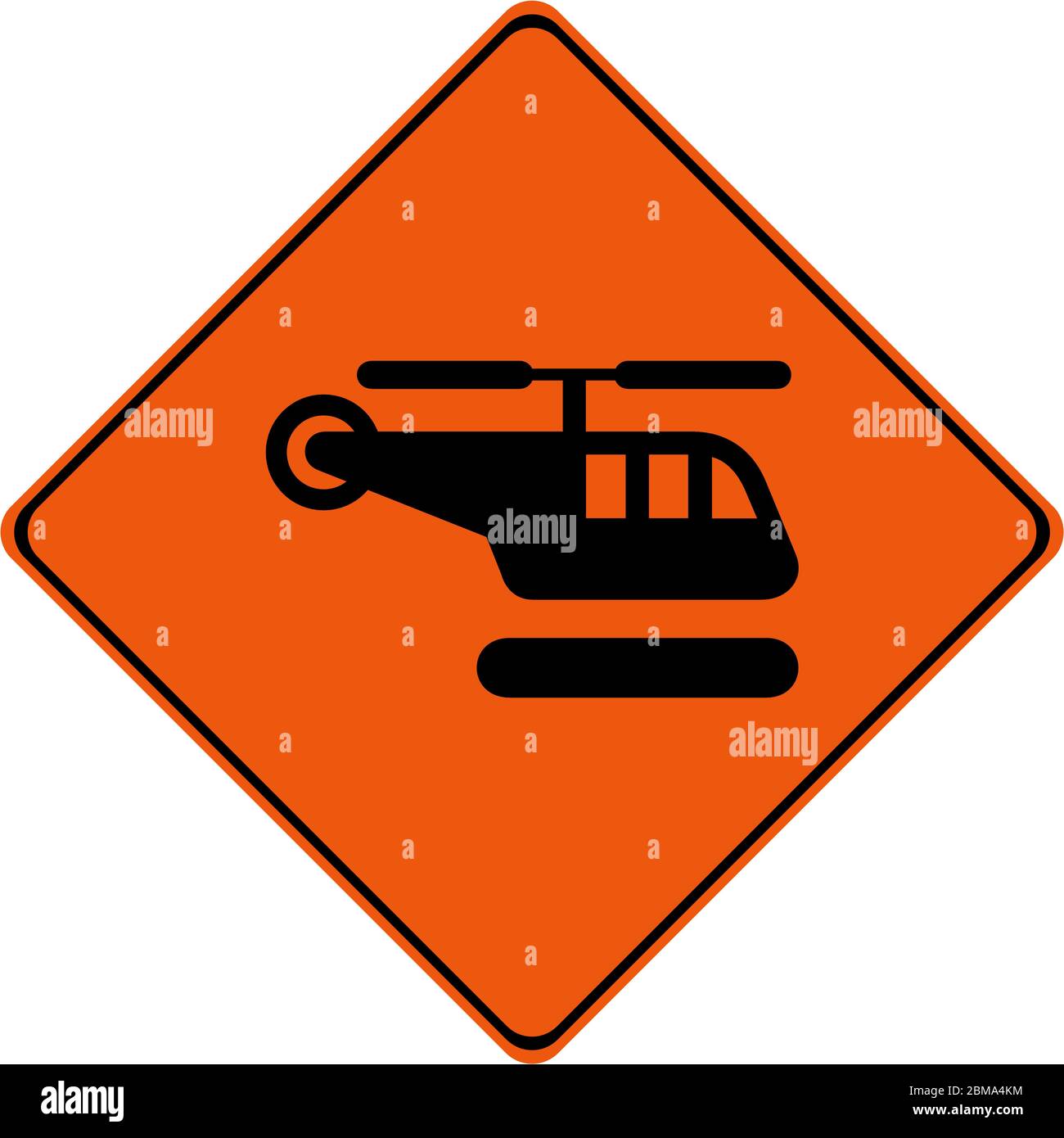 Warning sign with helicopter symbol Stock Photo Alamy