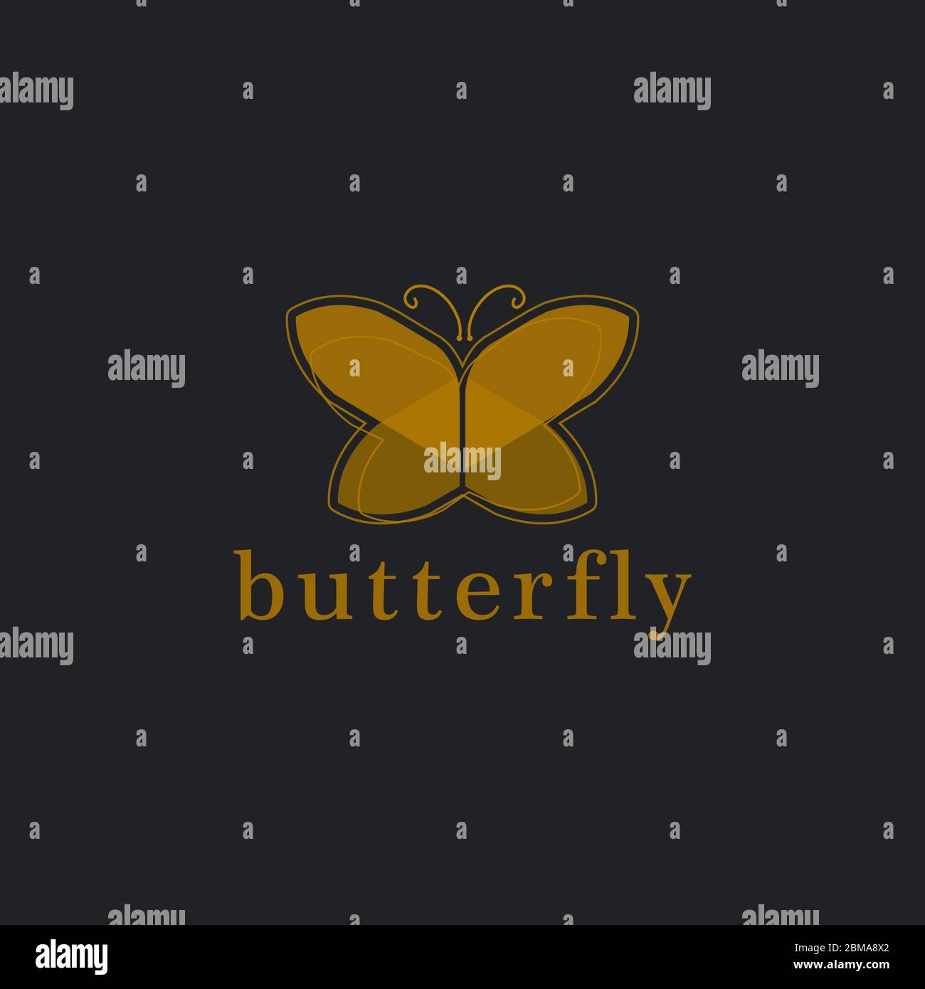 Butterfly Logo. This logo suitable for beauty cosmetic logo.eps 10 Stock Vector