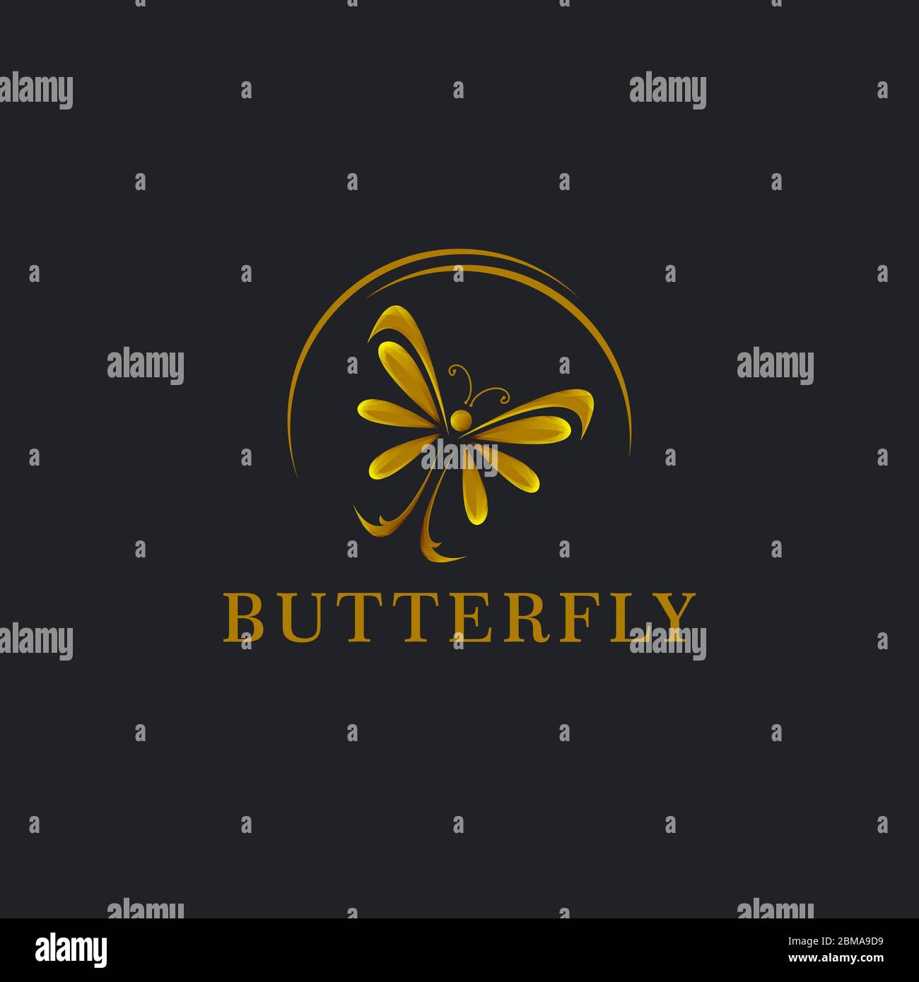 Butterfly Logo. This logo suitable for beauty cosmetic logo.eps 10 Stock Vector