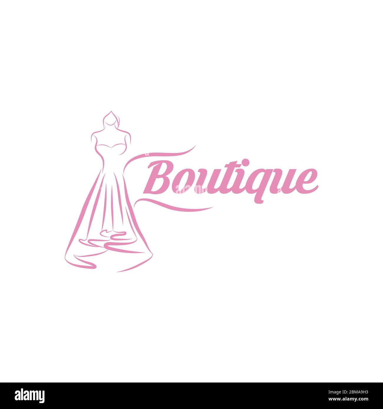 boutique logo with text space for your slogan / tagline, vector illustration. Stock Vector