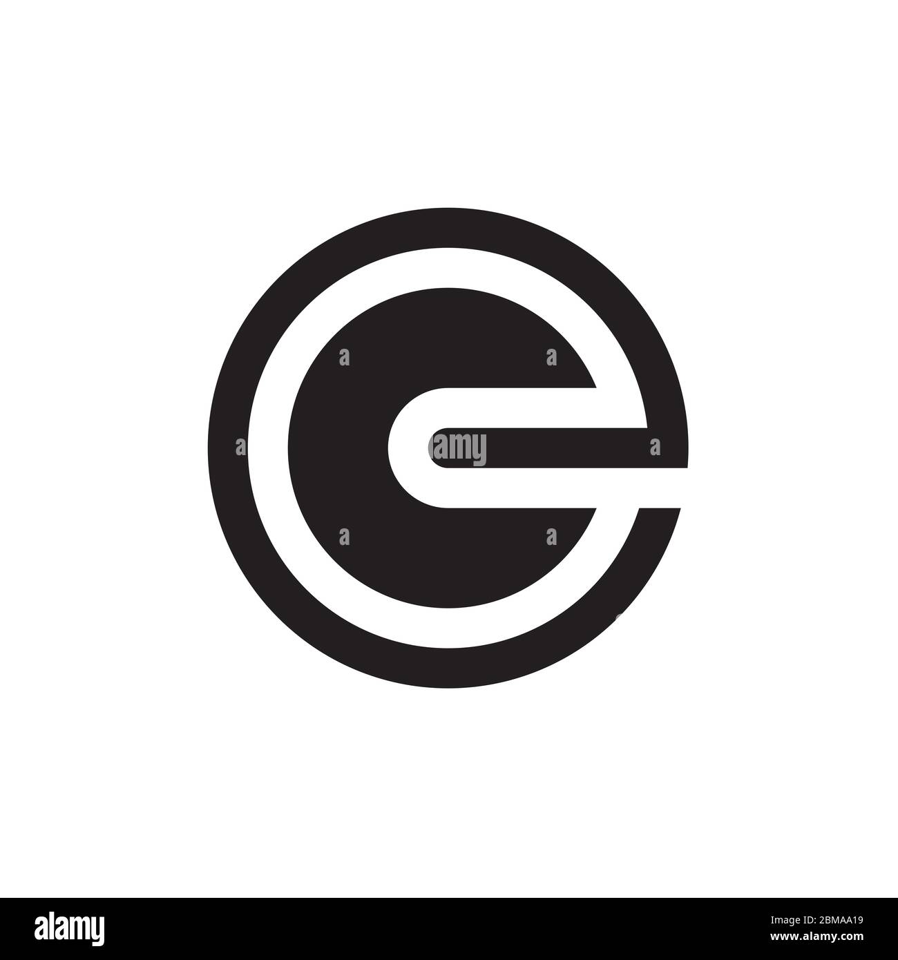 Circle E Lowercase Letter Design Vector Stock Vector Image Art Alamy
