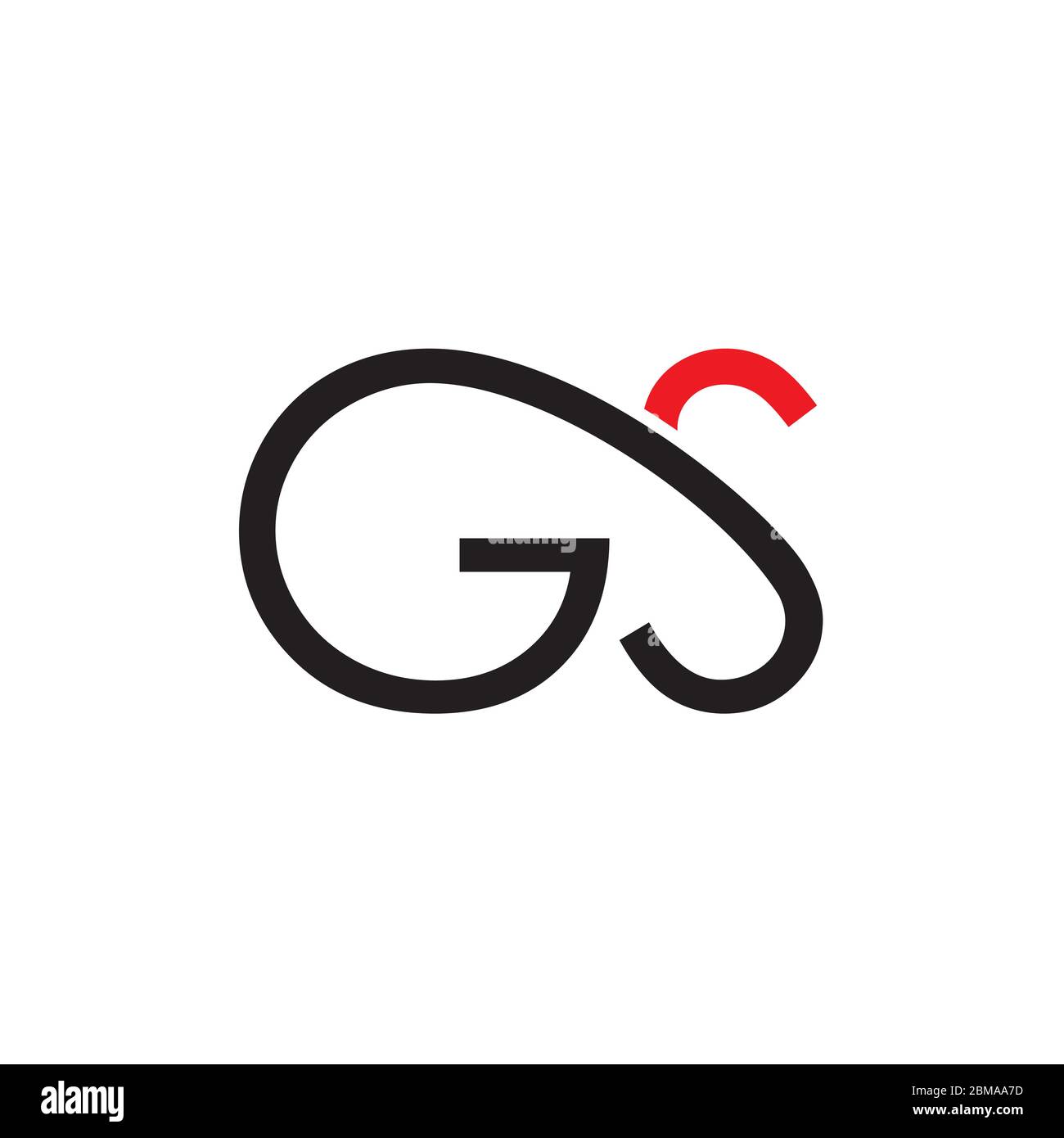 Initial letter gs logo template design. | CanStock