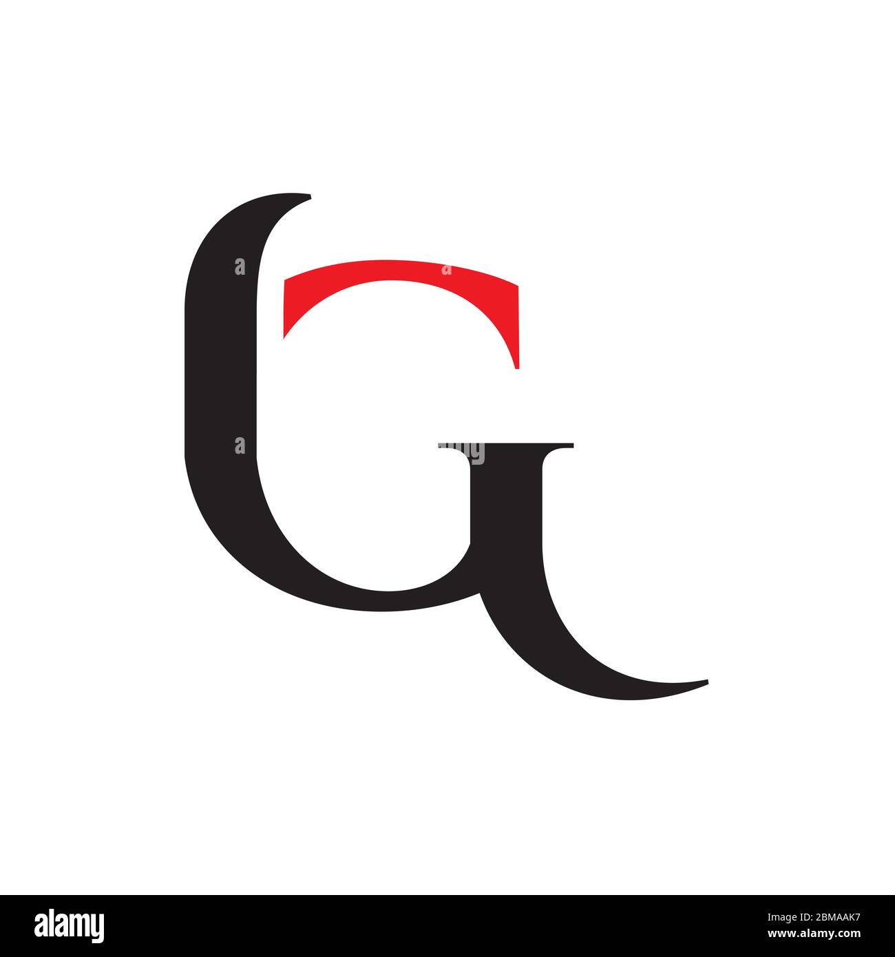 serif letter G design vector Stock Vector