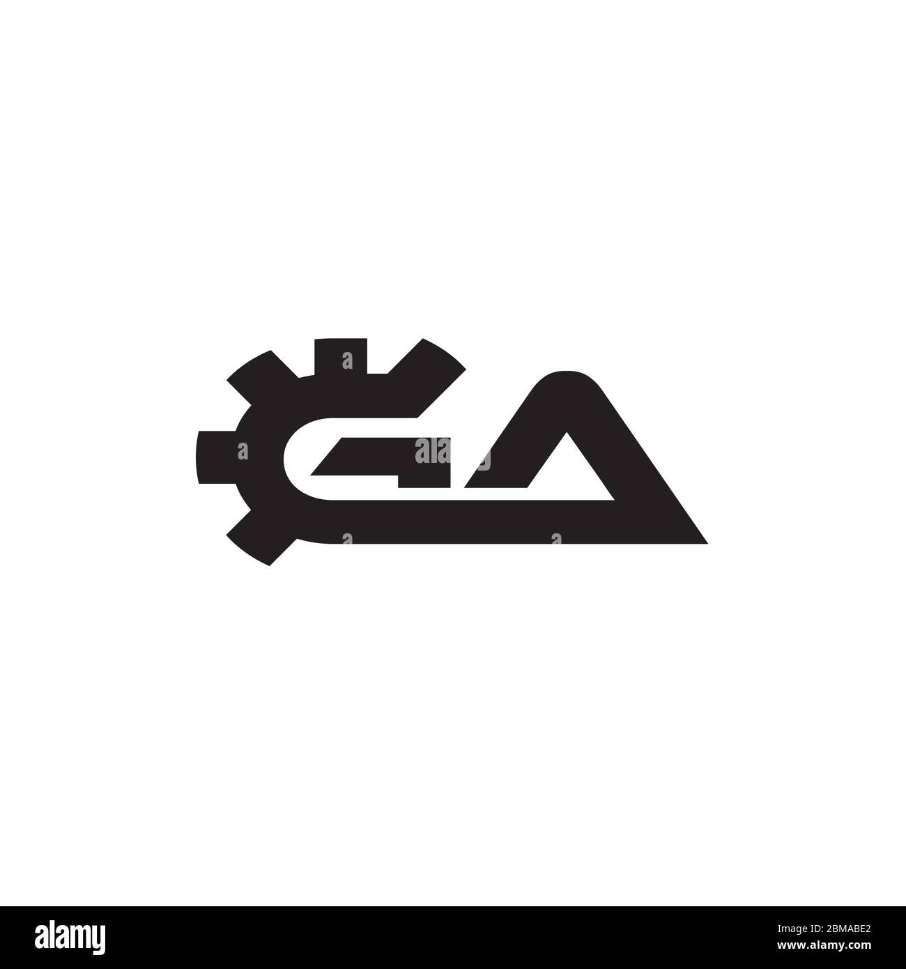 G A gear letter logo design concept Stock Vector