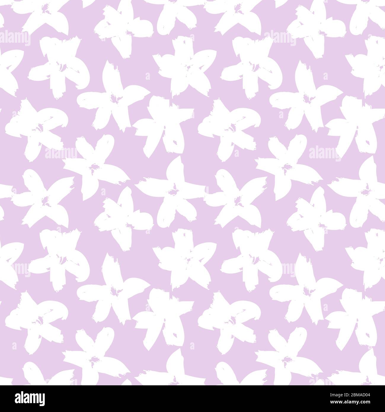 Purple Floral brush strokes seamless pattern background for fashion ...