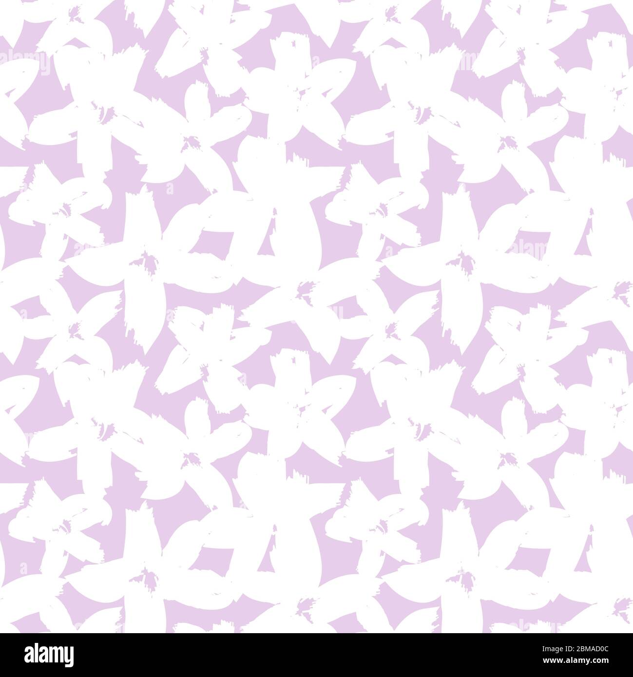Purple Floral brush strokes seamless pattern background for fashion ...