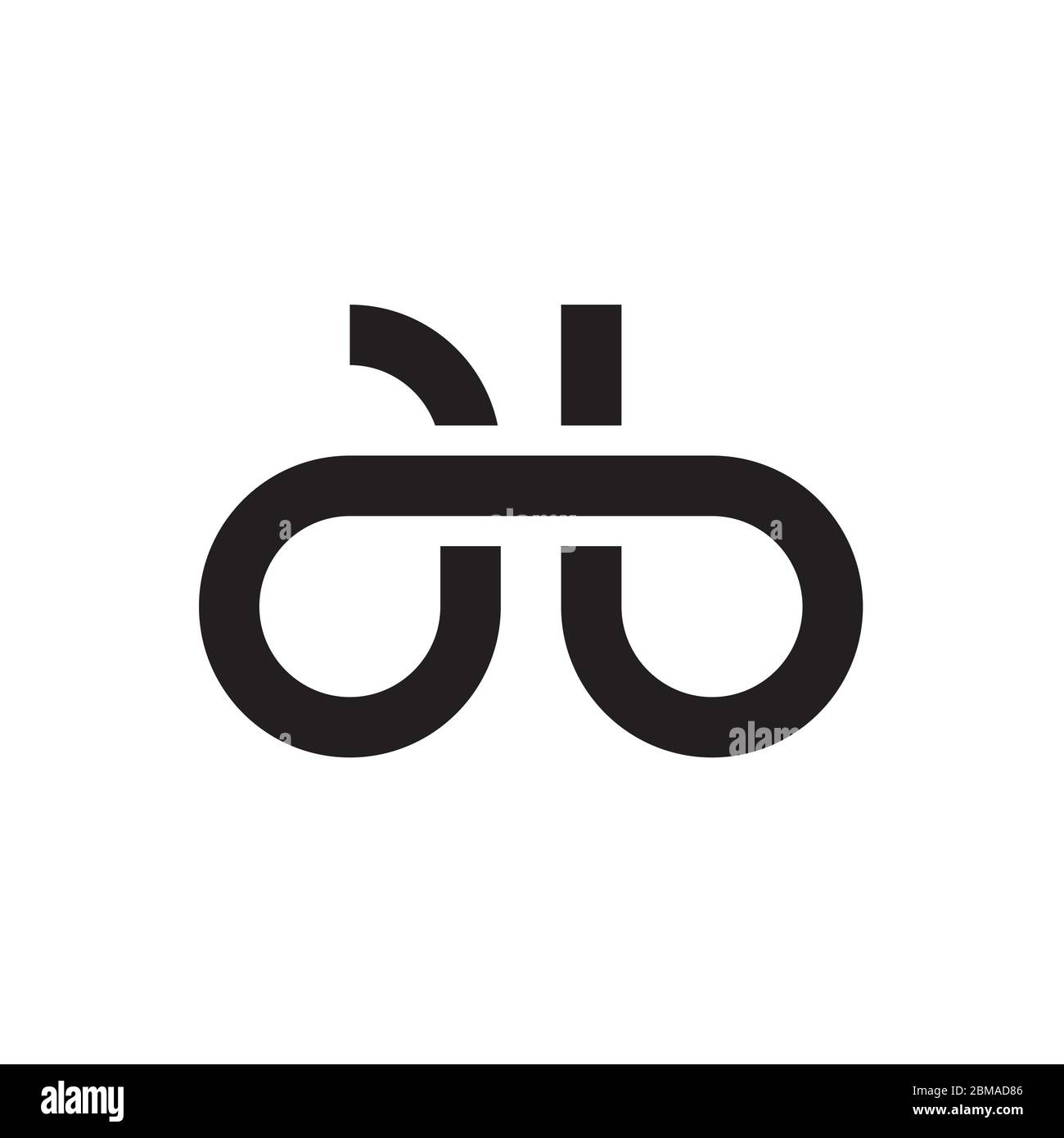 D B lowercase letter logo design vector Stock Vector