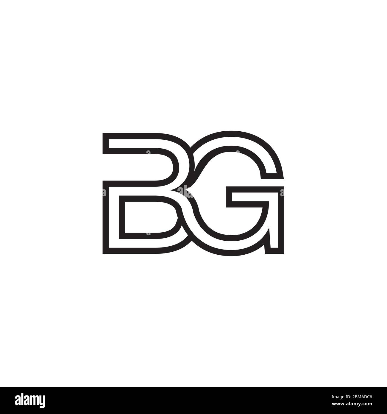 letter lines B G design vector Stock Vector Image & Art Alamy