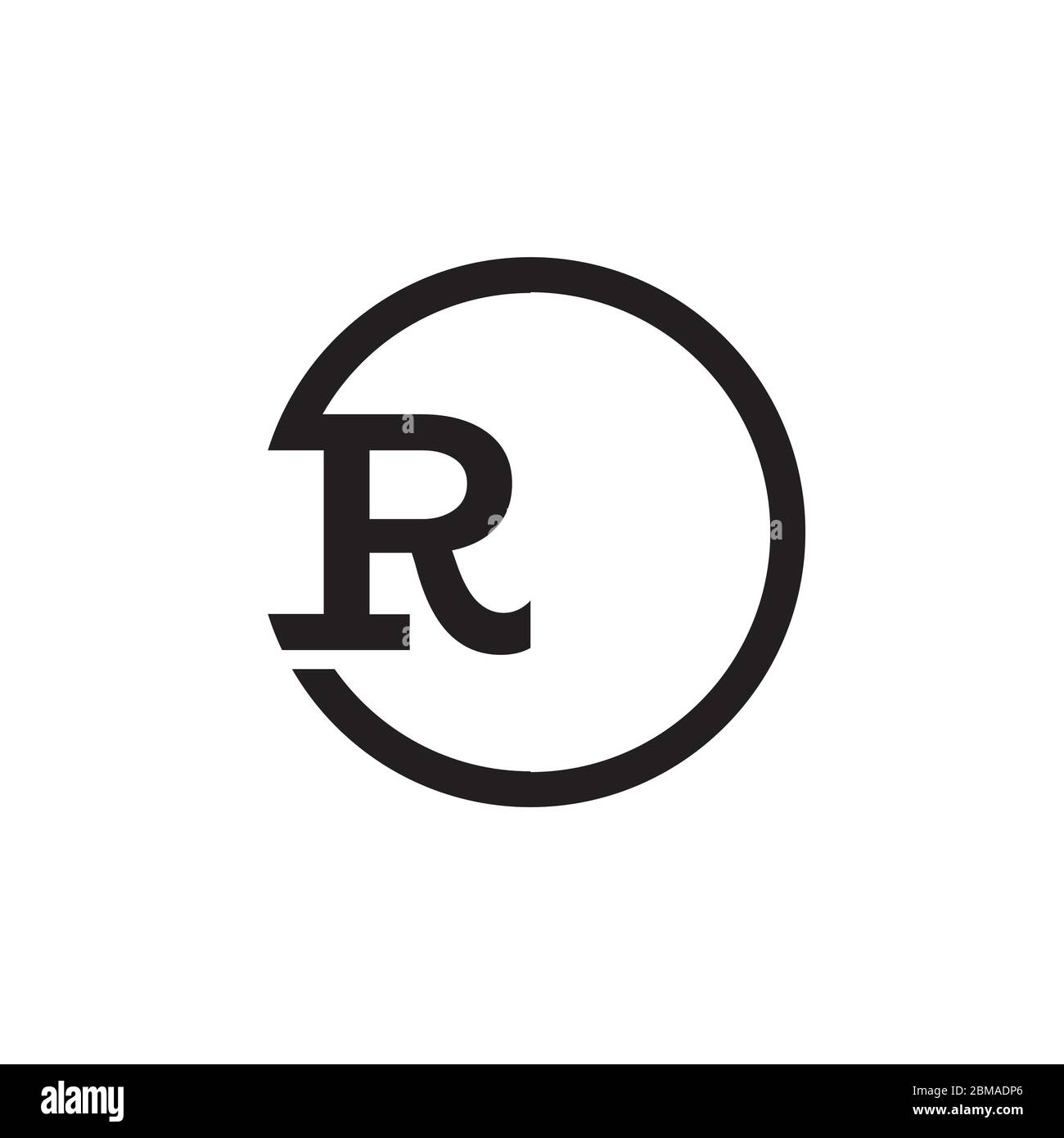 circle R serif letter vector illustration Stock Vector Image & Art Alamy
