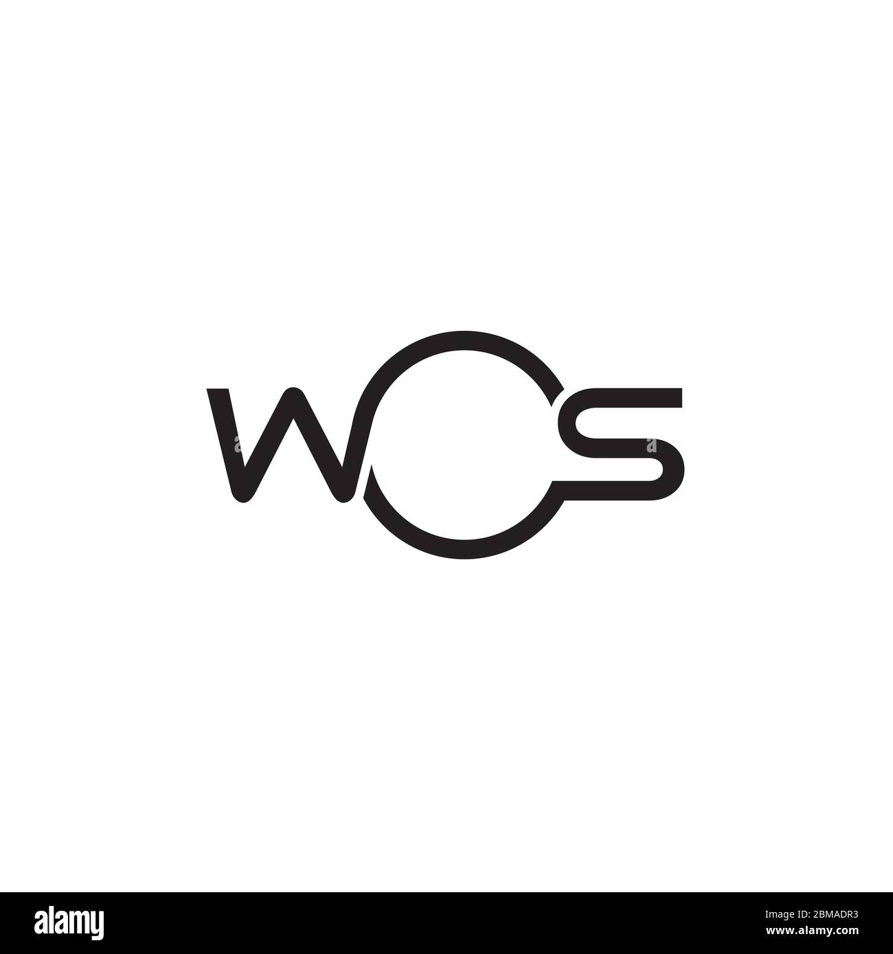W O S /  W S letter logo design vector Stock Vector