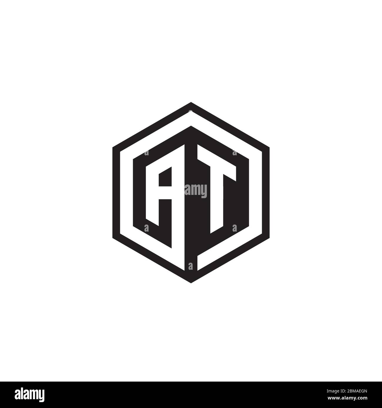 A T hexagon letter logo design concept Stock Vector Image & Art - Alamy