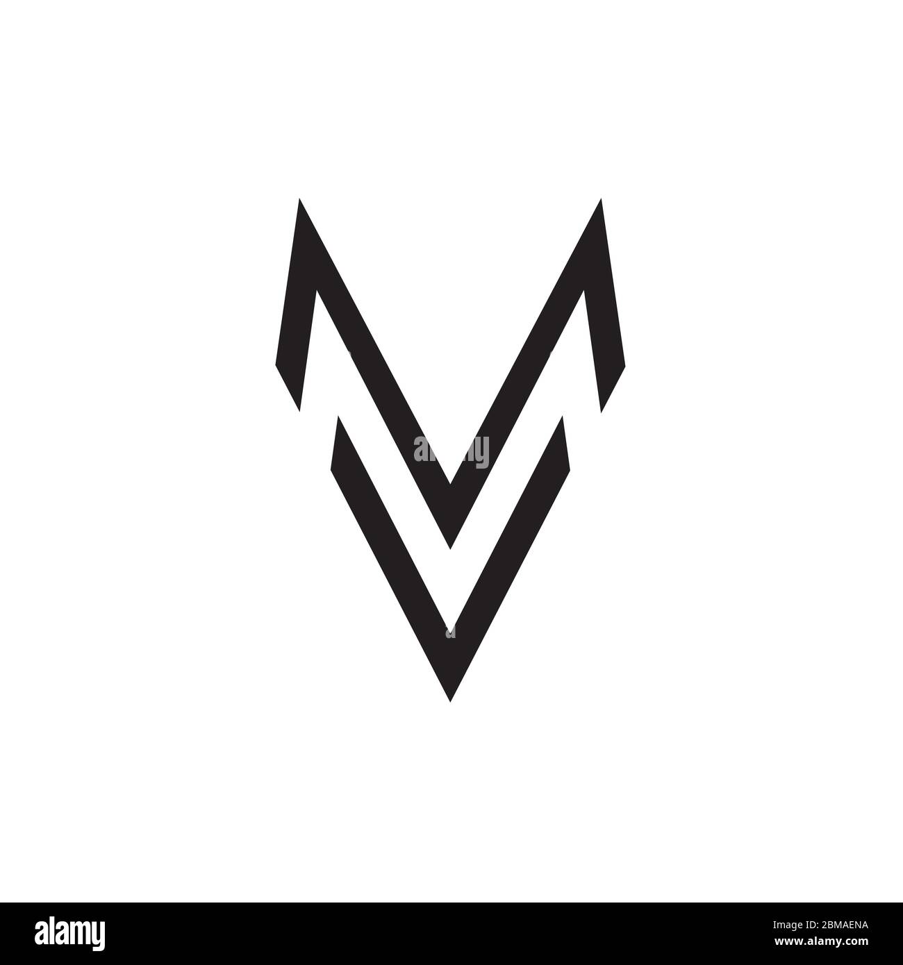 V / M V / V M letter logo design vector Stock Vector