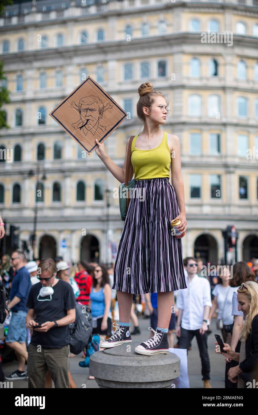 Portrait Girl Holding Stop Sign High Resolution Stock Photography and ...