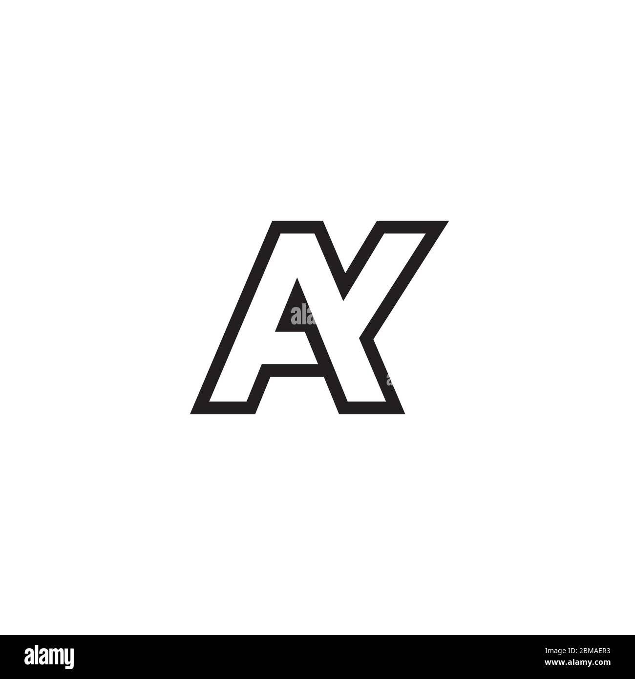 A Y lines letter lines logo design vector Stock Vector