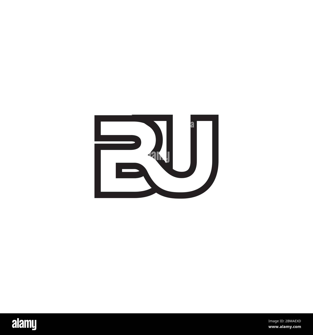 B U lines letter logo design vector Stock Vector Image & Art Alamy